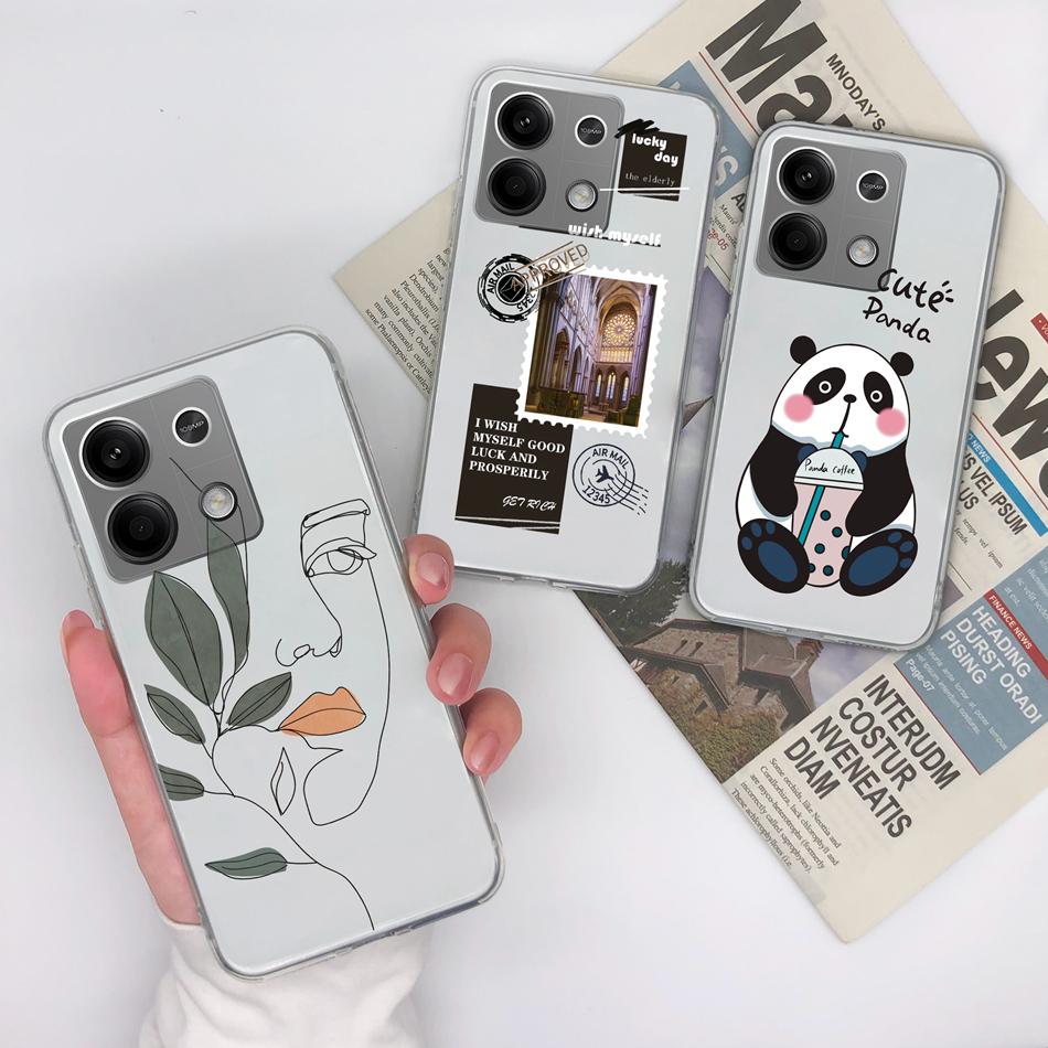 Чехол для телефона Redmi Note 13 Pro Plus Креативный Забавный Мягкий Тонкий Силиконовый Прозрачный Противоударный Задняя Крышка Для Redmi Note13 13Pro+