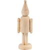 Wooden Figurine - Elf - 13 Cm - Fine Details - Movable Arms - Stable Base