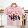 2026Roblox Tshirt Summer FashionShort Sleeved Top Tshirt Boys and Girls Tops Summer Game Streetwear White Kids Tees