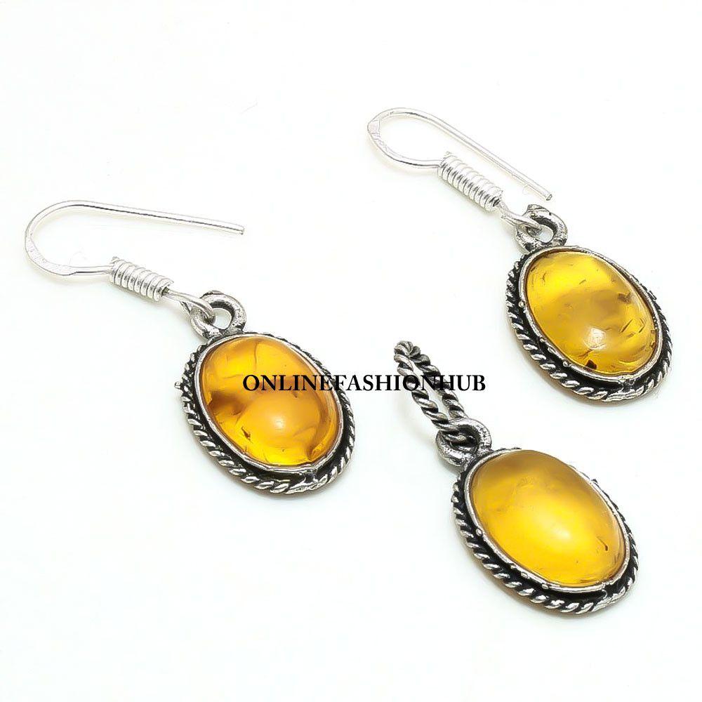 Серьги-подвески из стерлингового серебра 925 пробы с бриллиантами из балтийского янтаря PES-S67