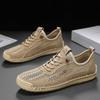 Fashion Lace Up Perforated Men's Boots Sneakers Flat Sole Shoes Men High Sneakers Sports Skor New Fast Pro Low Offer Famous Brand