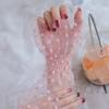 Сетчатые нарукавники с сердечками для фотосъемки ногтей, дышащая прозрачная ткань, эластичные манжеты, модные аксессуары