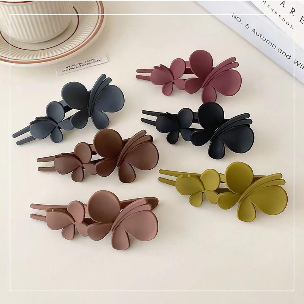 No Bend Butterfly Alligator Hair Clips Matte Flat Hair Clips Duck Billed Hair Clips  Women Girls