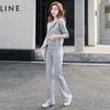 Sportswear Women's Fall Winter Loose Casual Sweater Long Sleeved Wide Legged Pants Two Piece Sets Womens Outifits