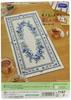 Olympus Thread Cross Stitch Embroidery Kit Beautiful Flowers Blue Rose Off White 1197