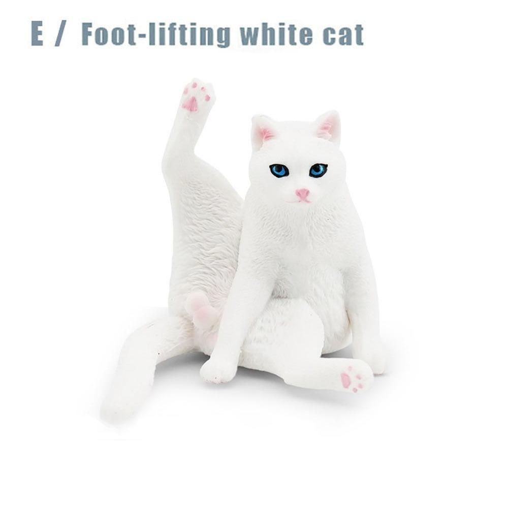 Kids Doll Toy Cat Figures Desktop Decor Cat Ornament Exquisite Cat Model