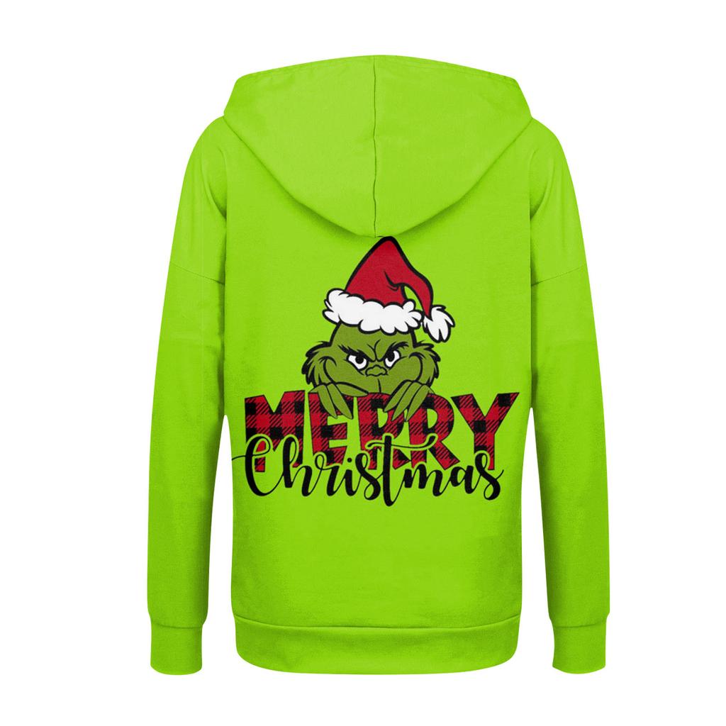 Женская модная повседневная толстовка с принтом, осенне-зимняя куртка-кардиган с длинными рукавами и карманами, куртка с капюшоном на молнии, пальто