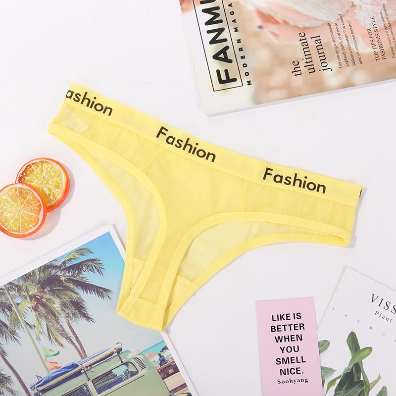 Женские кружевные стринги с надписью, сексуальные соблазнительные ультратонкие кружевные сетчатые прозрачные трусики, бесшовные трусы