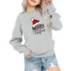 Kids' Fashion Loose-Fit Casual Long-Sleeve Christmas Print Oversized Crewneck Sweatshirt