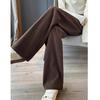 Narrow Wideleg For Version Pants Womens Autumn New Highwaist Casual Retro Straightleg Pants Drape Slim Trousers
