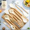 12-Piece High-Temperature-Resistant Silicone Kitchen Utensil Set with Wooden Handles
