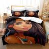 Африканский комплект пододеяльника размера кинг/квин, современный стильный, черная женщина с гирляндой, декоративный полиэстеровый комплект постельного белья для девушек и женщин