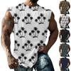 Летний мужской однотонный поглощающий пот дышащий жилет без рукавов с принтом и расширяющимся плечом