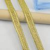 4m/13.12ft Wide Golden X Braided Lace Decorative Ribbon DIY Craft Sewing Accessories Wedding Christmas Decoration Fabric Curve Lace Curtain Ribbon
