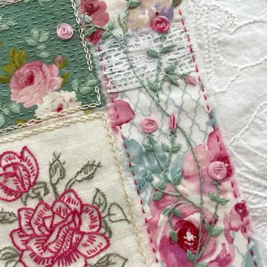 Набор для вышивки цветов Forget Me Not Slow Stitch Набор для вышивки цветочными штампованными стежками Набор для самостоятельной вышивки лоскутного одеяла для начинающих Подарок любителю рукоделия