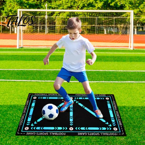Soccer Footwork Trainer Football Footstep Training Mat Silent Sports Auxiliary Non-Slip Non-slip Indoor Practice Equipment for Agility And Speed
