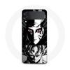 Samsung Galaxy Z Flip3 Case Sangoku Naruto Luffy One Piece Dragon Ball Z Black and White Background, Anime Manga