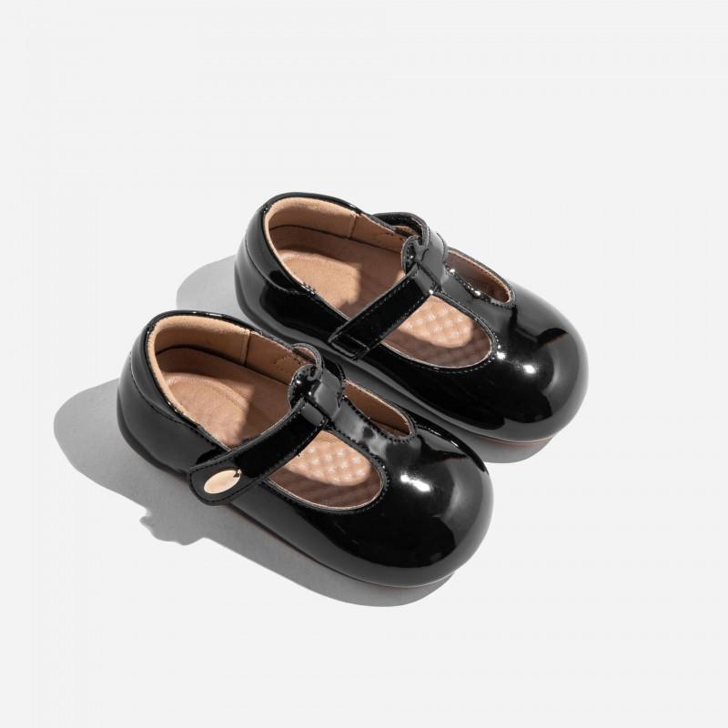 Youth style shoes Girls Soft Sole Mary Jane Shoes Toddlers Non-Slip Princess Style Black Red Kids Flat