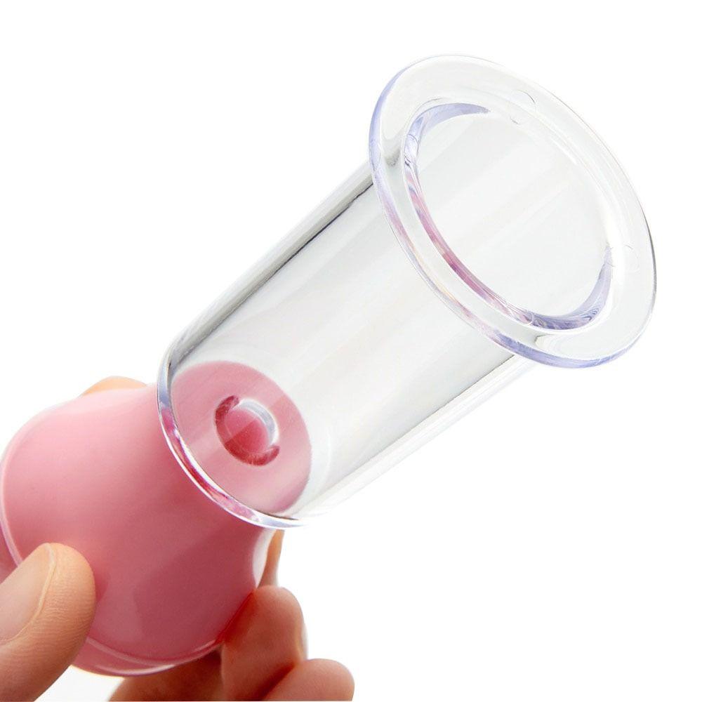 Pink/Blue Facial Massage Cup PVC Skin Scraping Cup 3 Sizes Vacuum Cup Home Beauty
