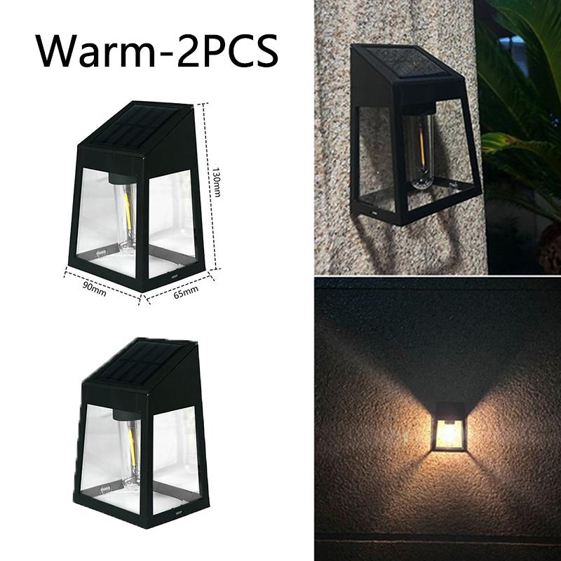 Солнечный настенный светильник уличный водонепроницаемый солнечный фонарь для дорожки, забора, двора, светящийся, для подсветки стен, для украшения сада, лампа накаливания
