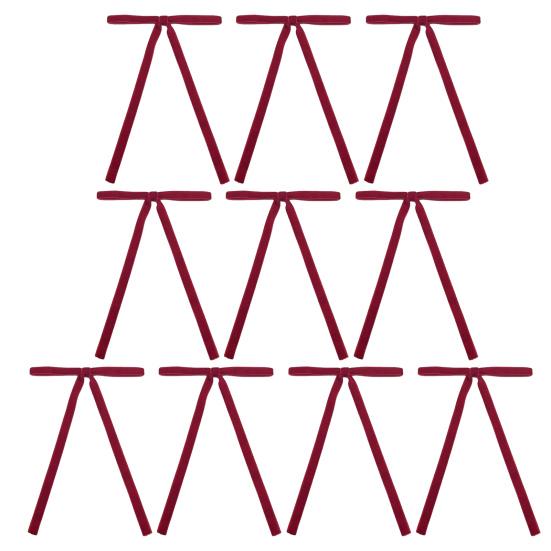 10 шт. бархатных рождественских бантов, винтажные рождественские елочные бархатные ленты, банты, декор для