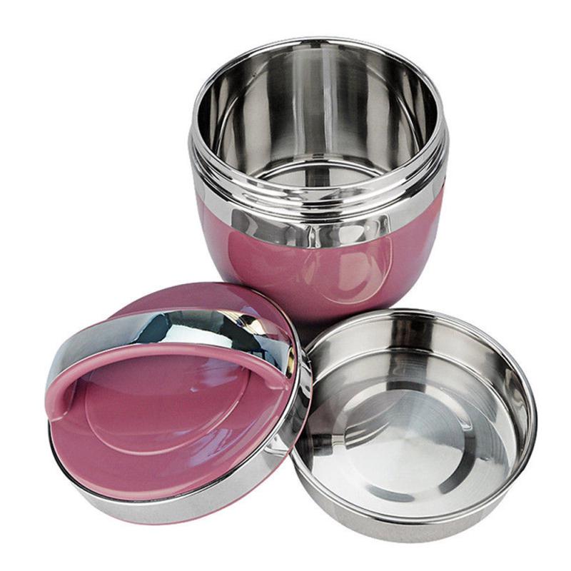 2-слойный портативный термоконтейнер для еды Bento с изоляцией из нержавеющей стали, ланч-бокс