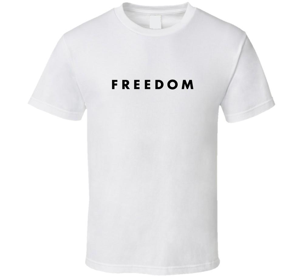 Freedom Charlie Kirk White T Shirt Mens Womens Tees Top