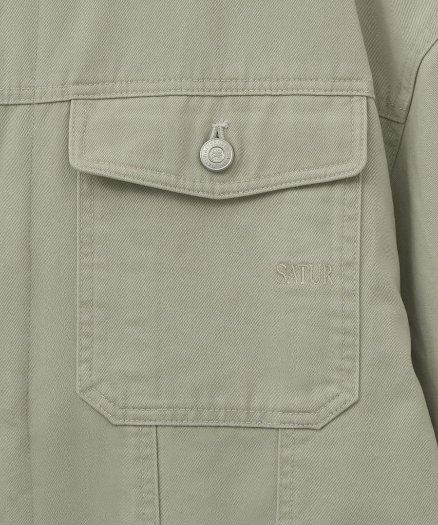 Satur Marron Trucker Jacket Cream
