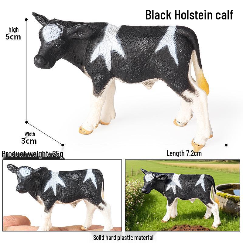 Cognitive Animal Model Toy: Dairy Cow, Buffalo, Yellow Cattle, Rhinoceros, Simmental Bull
