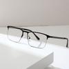 Sven Half-Frame Business Men's Miopia Glasses Square Frame Universal Casual Metal Glasses Frame Small Frame