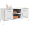 TV Stand White 100.5 x 39 x 50.5 cm Steel