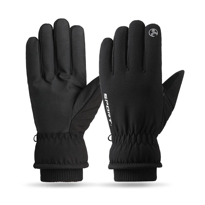 H3 Men's Waterproof Winter Ski Gloves: Velvet-Lined, Non-Slip, Touchscreen, Warm for Outdoor Sports & Cycling
