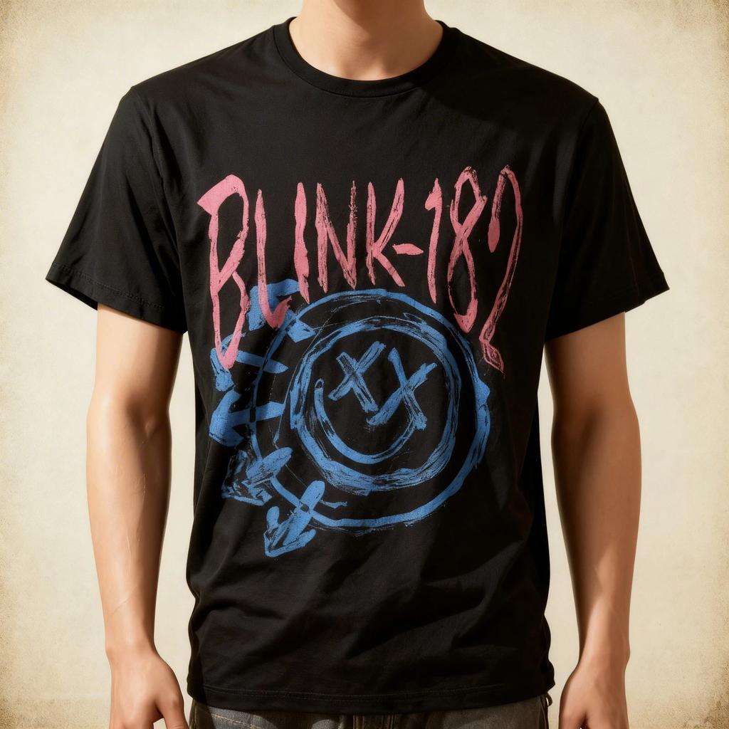 Официальная футболка Blink-182 со смайликом