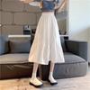 Casual and Versatile Retro Wavy Pleated High Waist Skirt Solid Color Fishtail Skirt Long Skirt