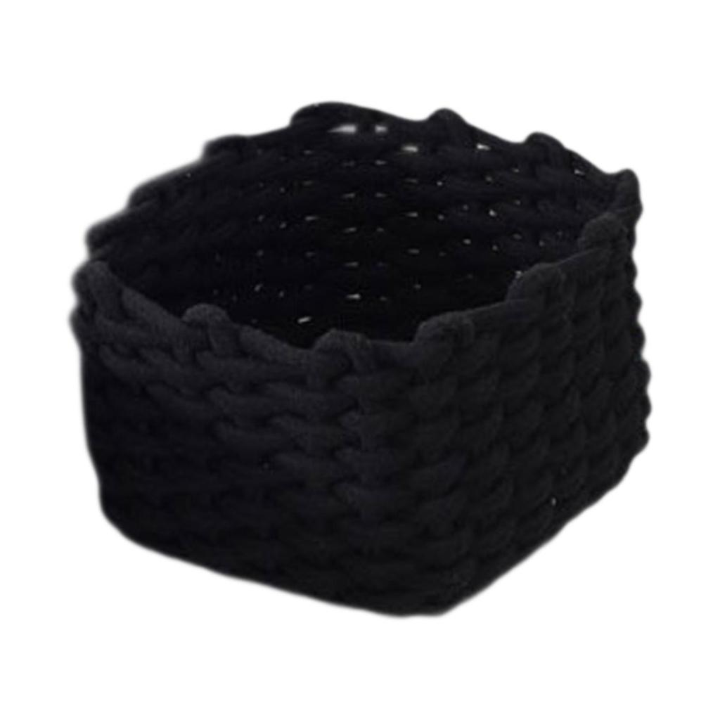 Storage Basket Multipurpose Organiser Box Minimalist Stylish Macrame Woven Decorative Basket for Living Room Makeup Closet