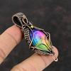 Rainbow Solar Quartz Druzy Pendant Copper Wire Wrapped Pendant Gemstone Jewelry Handmade Pendant Amazing Pendant Copper Jewelry Gift For Her