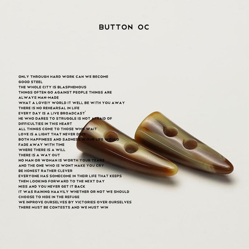 Угловая пуговица-петля, двустороннее нейлоновое пальто на пуху ягненка, смоляная двухдырочная пуговица для зимнего пуховика