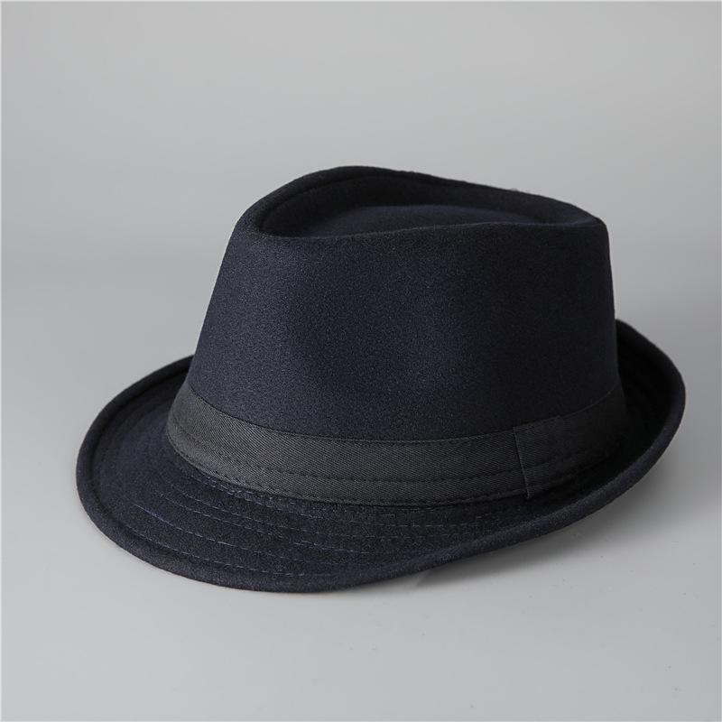 Цилиндр мужской осенне-зимний британская джазовая шляпа шляпа джентльмена утолщенная шерстяная теплая шляпа