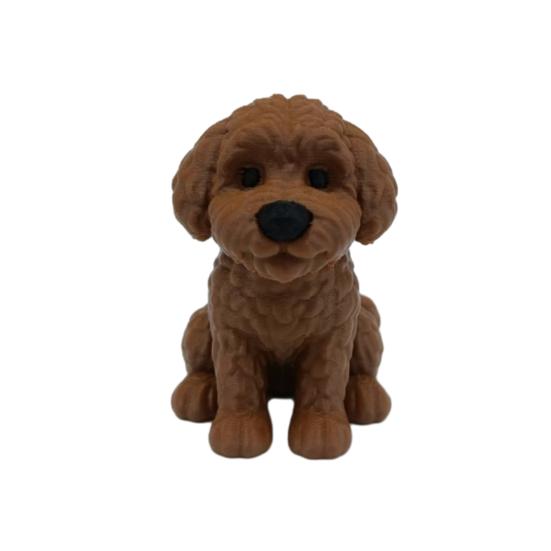 yangyizhi 3D Printed Dog Figurine, Cute Small Puppy Statue, Collectible Animal Ornament for Home Office Desk Shelf Decoration
