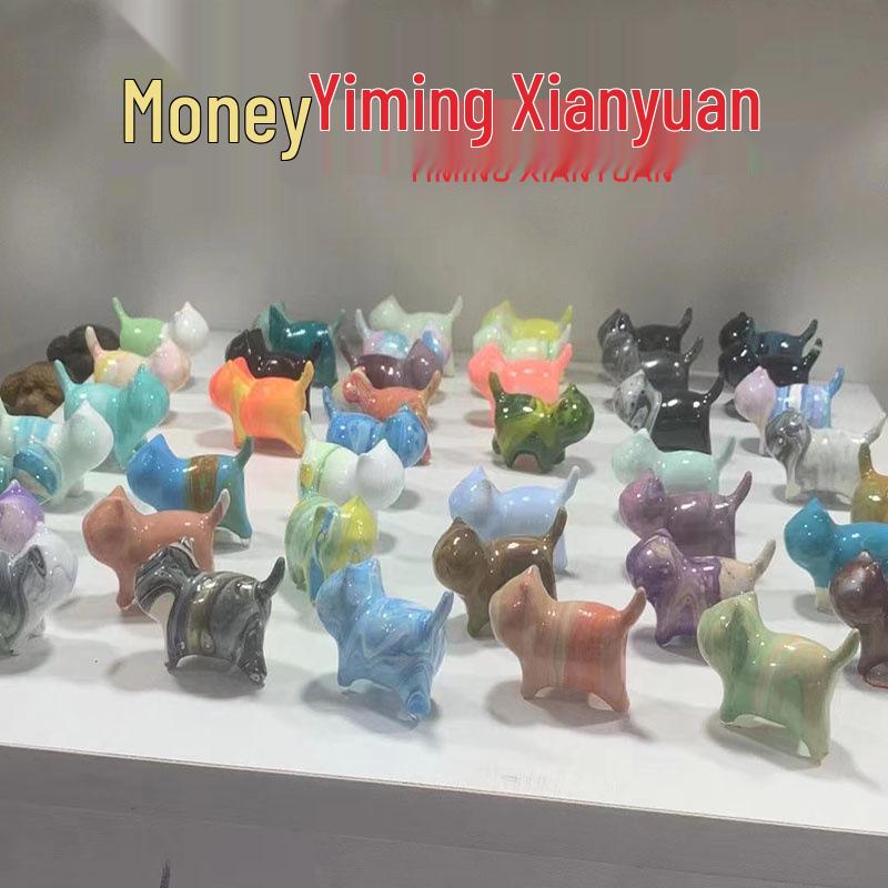 Handmade Green Sandalwood Carved Cat: Playful, Curious, Confident Pet Sculpture