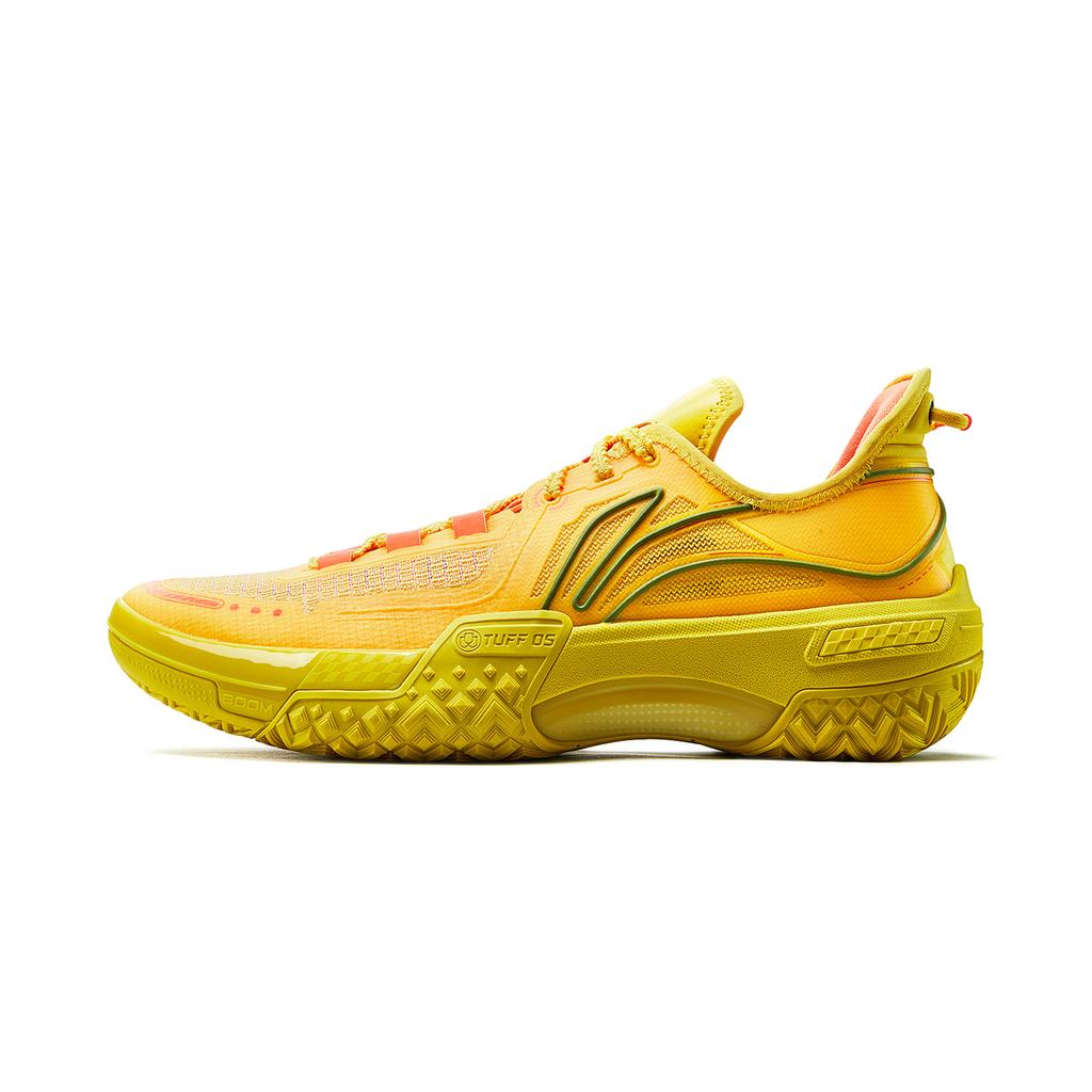 New LiNing Shudder Heart Flame Low Top Basketball Shoes Men's Radiant Yellow ABFU019-1