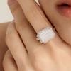 UNI.J [Ir248] Luxury Pave Silver Ring