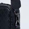 Unisex Shoulder Bag with BLACK KINGSMen's/Women's (Vertical) Fleur-de-lis Monogram, Compact, PVC, Water-repellent
