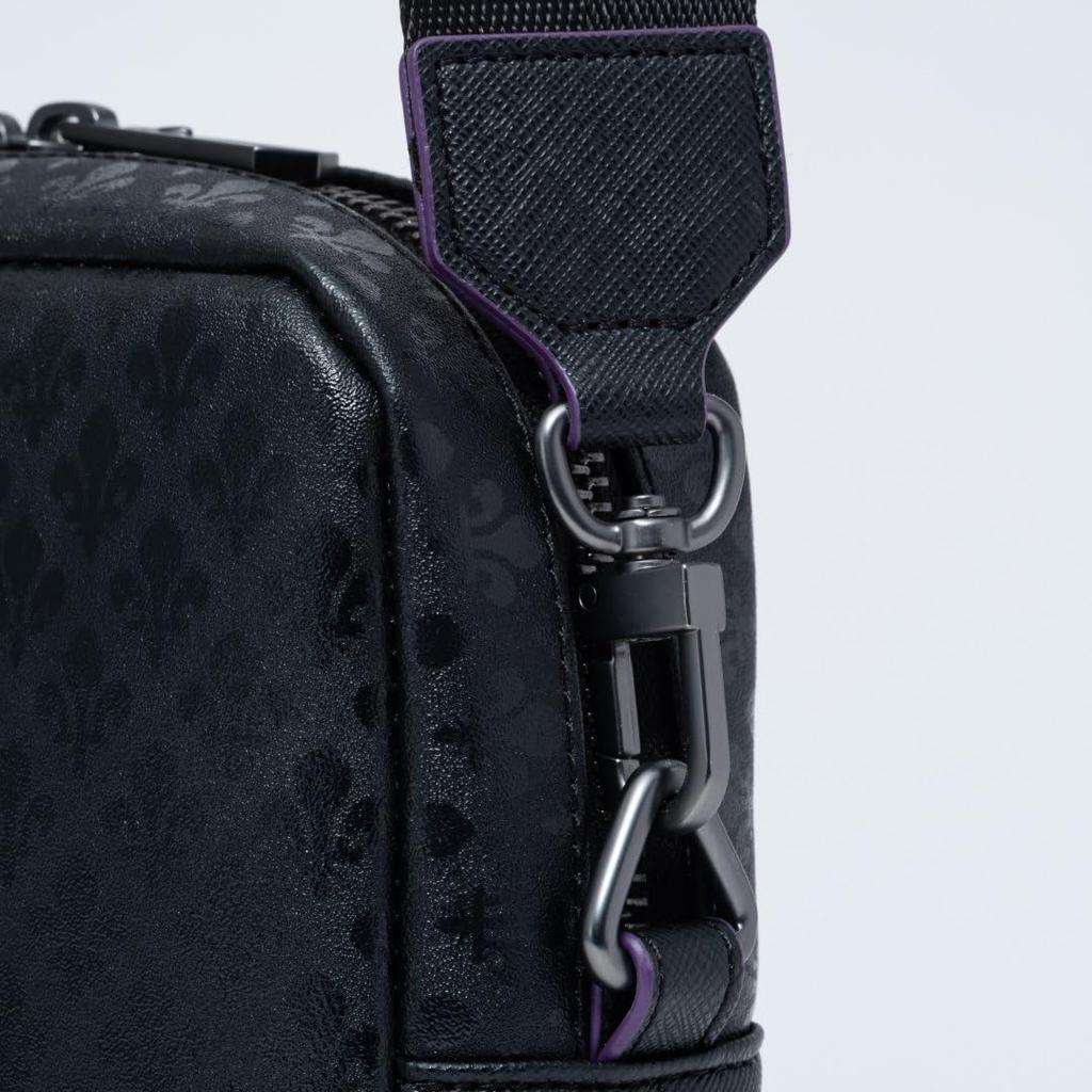 Unisex Shoulder Bag with BLACK KINGSMen's/Women's (Vertical) Fleur-de-lis Monogram, Compact, PVC, Water-repellent