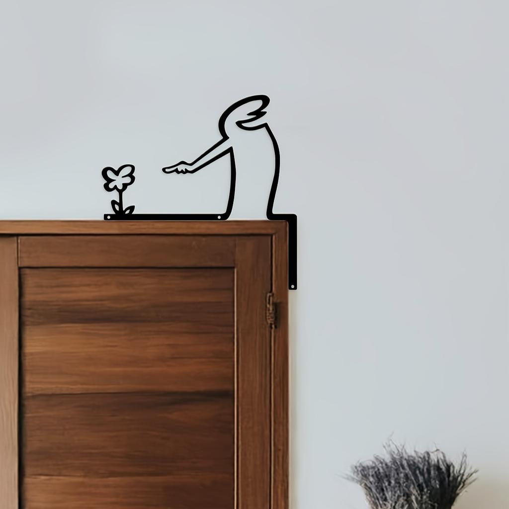 1Pc Iron Art Minimalist Wall Decor, Fun Wall Decoration, Minimalist Decoration, Home Wall Hanging, Home Wall Decor, Metal Wall Art