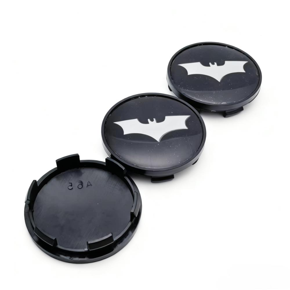 4pcs BAT Logo Badge Emblem Car Wheel Center Caps 65MM 59MM Car Rim Hubcaps Cover Wheels Hub Cap Replace Auto Styling Accessories
