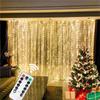 USB-светильники для штор, 8 режимов, светодиодные гирлянды для штор с дистанционным управлением, рождественские украшения для домашнего свадебного декора, Новый год 2025