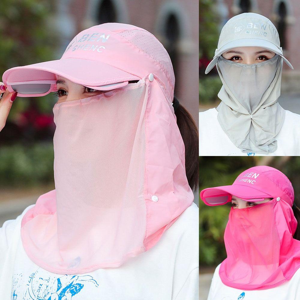 Protective Shield Women Sun Protection Cap Summer Full Face Mask New Outdoor Sports Hat