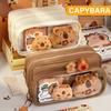 Detachable Pencil Case Capybara Stationery Storage Pouch Pen Bag  for Office School Supplies
