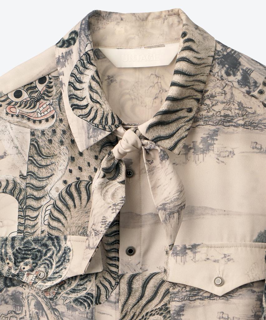 UNTAGE Minhwa Print Western Shirt (Unisex)_Uts-Fs63